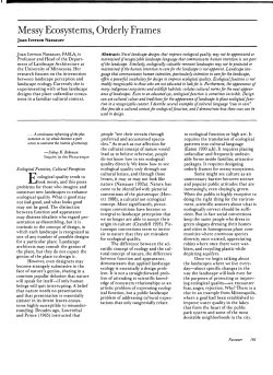 Messy Ecosystems, Orderly Frames