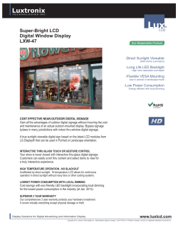 Luxtronix LXW-47 Brochure