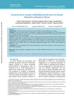 Serum levels of vascular endothelial growth factor in chronic