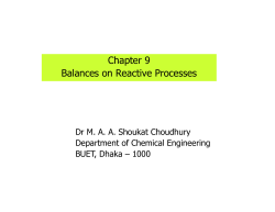 Energy balance for reactive systems
