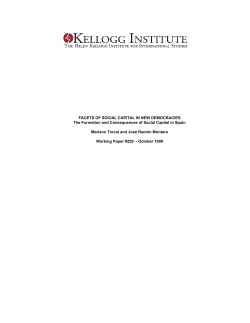 Facets of Social Capital in New Democracies