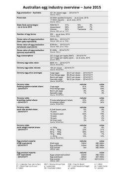Australian egg industry overview – June 2015