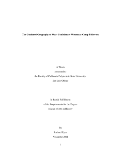 The Gendered Geography of War: Confederate Women as Camp