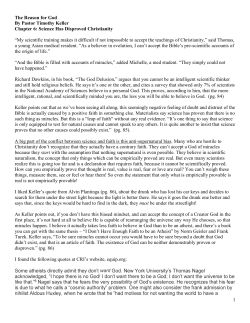 The Reason for God Chapter 6 Science Has Disproved Christianity
