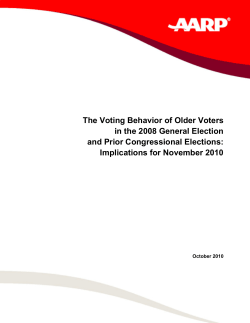 The Voting Behavior of Older Voters in the 2008 General Election