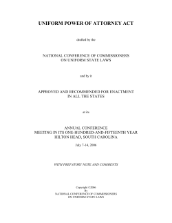 UNIFORM POWER OF ATTORNEY ACT