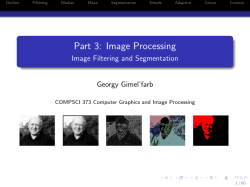 Part 3: Image Processing - Image Filtering and Segmentation