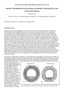 design methods with yielding support in squeezing and swelling rocks