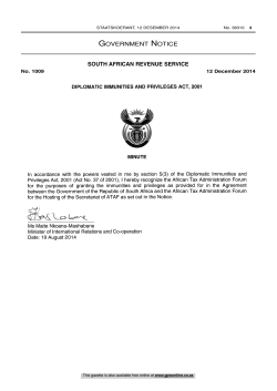Diplomatic Immunities and Privileges Act