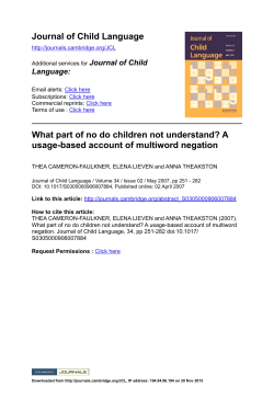 A usage-based account of multiword negation