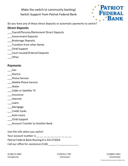 Make the switch to community banking!