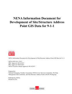NENA Information Document for Development of Site/Structure
