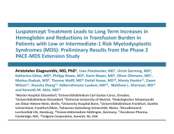 Luspatercept Treatment Leads to Long Term Increases in