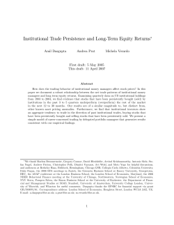 Institutional Trade Persistence and Long-Term Equity Returns