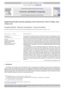 Opportunistically assisted parking service discovery: Now it helps