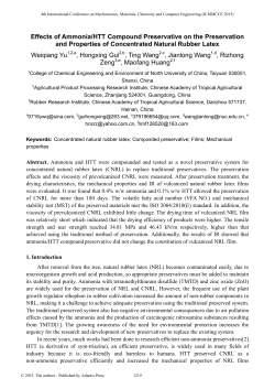 Effects of Ammonia/HTT Compound Preservative on the
