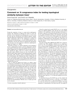 Comment on `A congruence index for testing topological similarity