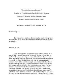 Entertaining Angels Unaware - First Christian Church of Decatur