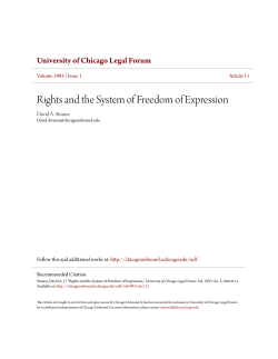 Rights and the System of Freedom of Expression