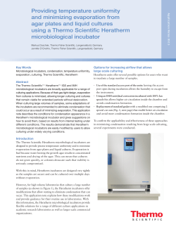 Providing temperature uniformity and minimizing evaporation from