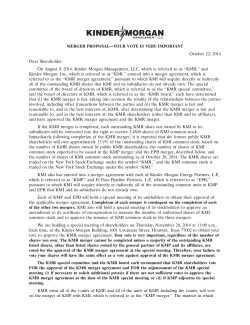 KMR Proxy Statement/ Prospectus