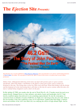 The story of G force research