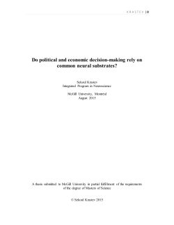 Do political and economic decision-making rely