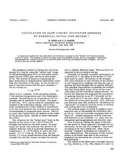 CALCULATION OF GLOW CURVES` ACTIVATION ENERGIES BY