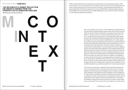 metabolism in context the metabolic planner: reflection