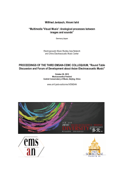 Multimedia `Visual Music`: Analogical processes