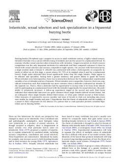 Infanticide, sexual selection and task specialization in a biparental