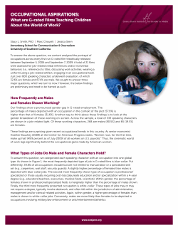 Occupational Aspirations: What are G