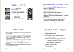 Outline – APT (I) History of APT Structure of APT Program