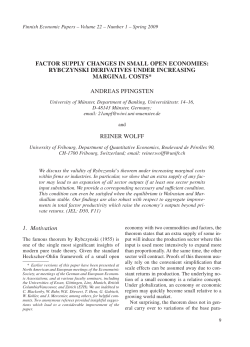 rybczynSki DerivativeS unDer increaSing marginal coStS