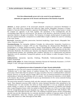 First three-dimensionally preserved in situ record of an