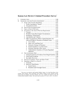 Kansas Law Review Criminal Procedure Survey