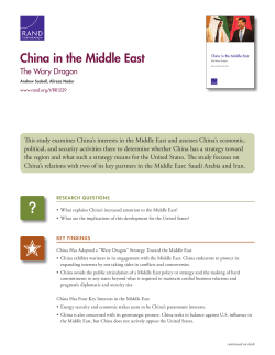 China in the Middle East: The Wary Dragon