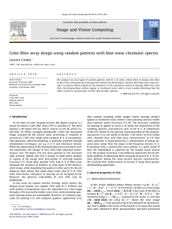 Color filter array design using random patterns with blue noise