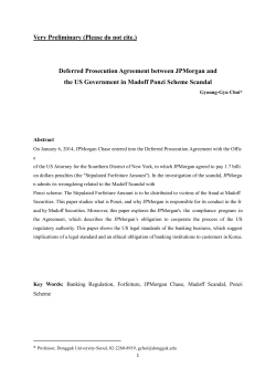 Deferred Prosecution Agreement between JPMorgan and the US