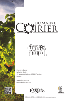 Domaine Coirier La Petite Groie 15 rue des g&eacute;lini&egrave;res, 85200