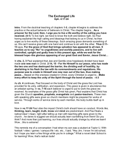 The Exchanged Life - Mayfair Bible Church