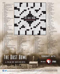DUST BOWL Crossword Puzzle