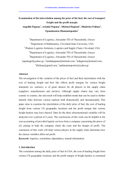 Examination of the interrelation among the price of the fuel, the cost