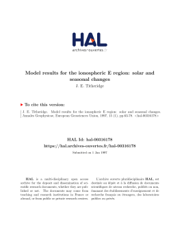 Model results for the ionospheric E region: solar and seasonal