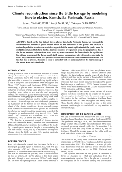 Climate reconstruction since the Little Ice Age by modelling Koryto