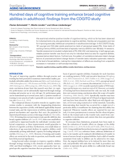Hundred days of cognitive training enhance