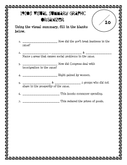 1920S VISUAL SUMMARY GRAPHIC ORGANIZER