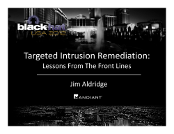 Targeted Intrusion Remediation: