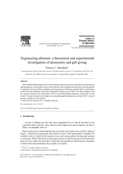 Engineering altruism: a theoretical and