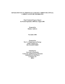 separation of co2 from flue gases by carbon-multiwall
